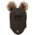 Mikk-line ull balaclava, dark brown melange