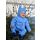 Mikk-line bomull-fleece balaclava, faded denim melange
