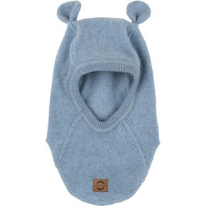 Mikk-line bomull-fleece balaclava, faded denim melange