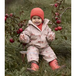 CeLaVi - Rainwear Suit - AOP, w. fleece, nasturtium