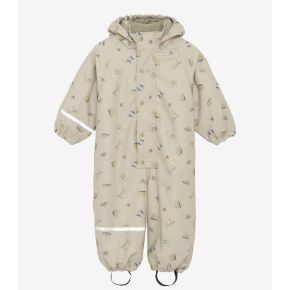CeLaVi - Rainwear Suit - AOP, w. fleece, white pepper