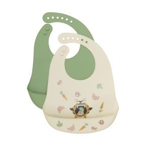 Celavi silicone bibs 2-pack, loden frost