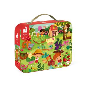 Janod Garden puzzle briefcase