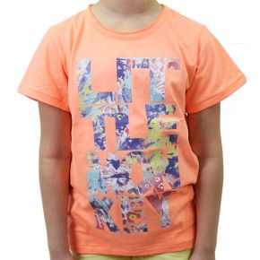 Minymo t-shirt, neon coral