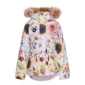 Molo Cathy Fur winter jacket, retro flowers