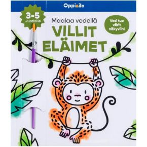 Oppi&ilo Maalaa vedellä, villit eläimet puuhakirja