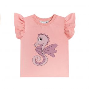 Seahorse baby pink frill tank