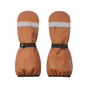 Reima Puro rain mittens with lining, cinnamon brown