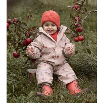 CeLaVi - Rainwear Suit - AOP, w. fleece, nasturtium