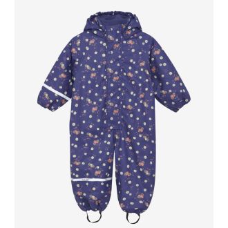 CeLaVi - Rainwear Suit - AOP, w. fleece, skipper blue