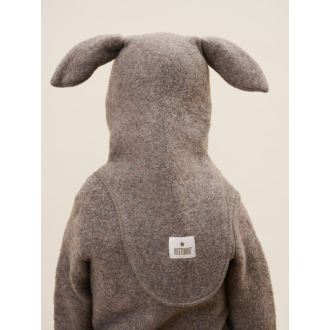Huttelihut wool fleece balaclava, brown melange