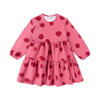 Dots pink spinning dress