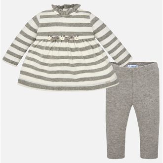 Mayoral stickad klänning och leggings set