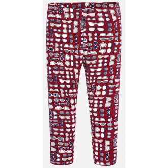 Mayoral burgundy print leggings