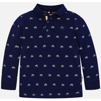 Mayoral polo shirt with motorcycle print
