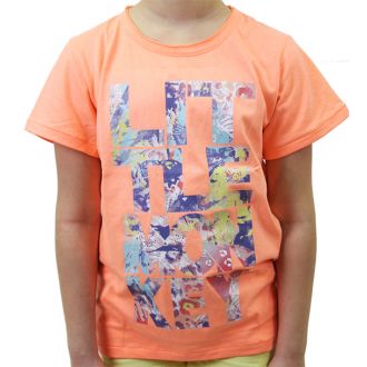 Minymo t-shirt, neon coral