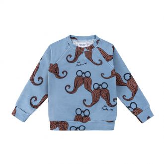 Mustache blue longsleeve