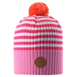 Reima Tokko cotton beanie, candy pink