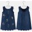 Mayoral embroidered denim dress