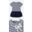 Mayoral striped dress with bow print